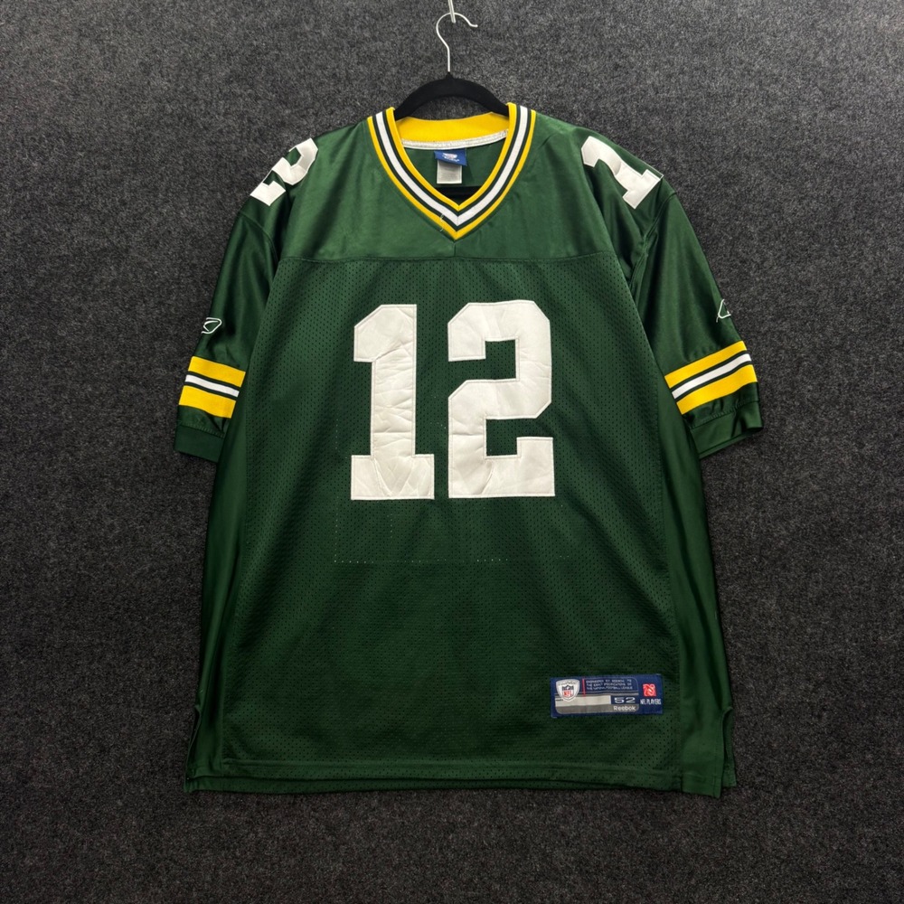 Reebok Aaron Rodgers Green Bay Packers Jersey 12 NFL Onfield Green Mens 52